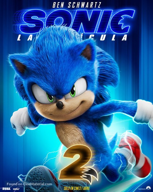 Sonic the Hedgehog 2 - Spanish Movie Poster