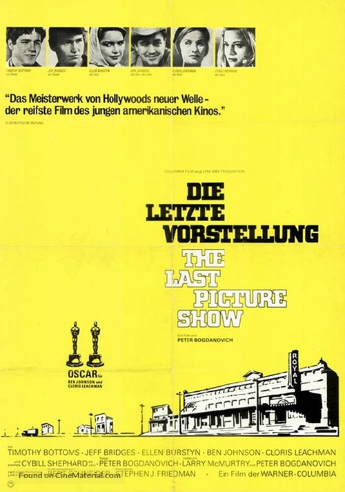 The Last Picture Show - German Movie Poster