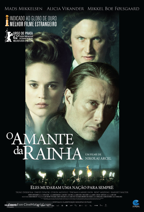 En kongelig aff&aelig;re - Brazilian Movie Poster