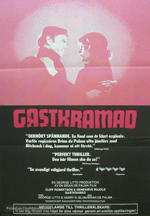 Obsession - Swedish Movie Poster