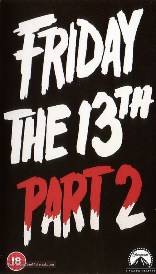 Friday the 13th Part 2 - British VHS movie cover
