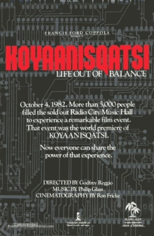 Koyaanisqatsi - Movie Poster