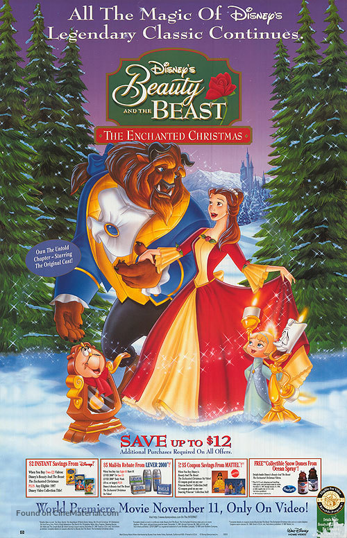 Beauty and the Beast: The Enchanted Christmas - Video release movie poster