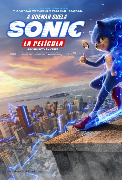 Sonic the Hedgehog - Spanish Movie Poster
