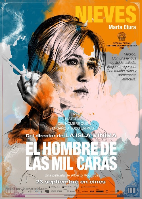 El hombre de las mil caras - Spanish Movie Poster