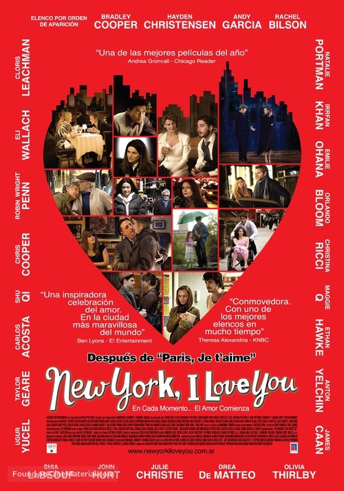 New York, I Love You - Argentinian Movie Poster