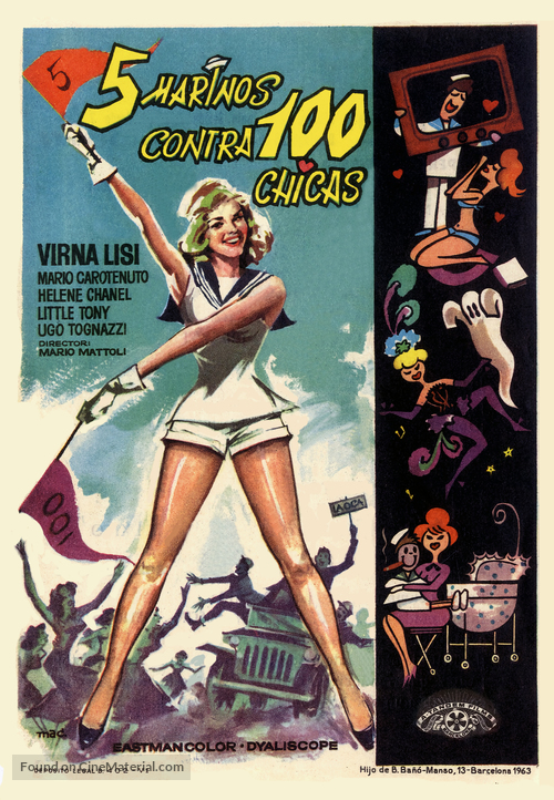 5 marines per 100 ragazze - Spanish Movie Poster