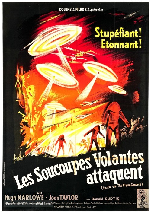 Earth vs. the Flying Saucers - French Movie Poster