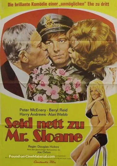 Entertaining Mr Sloane 1970 German Movie Poster