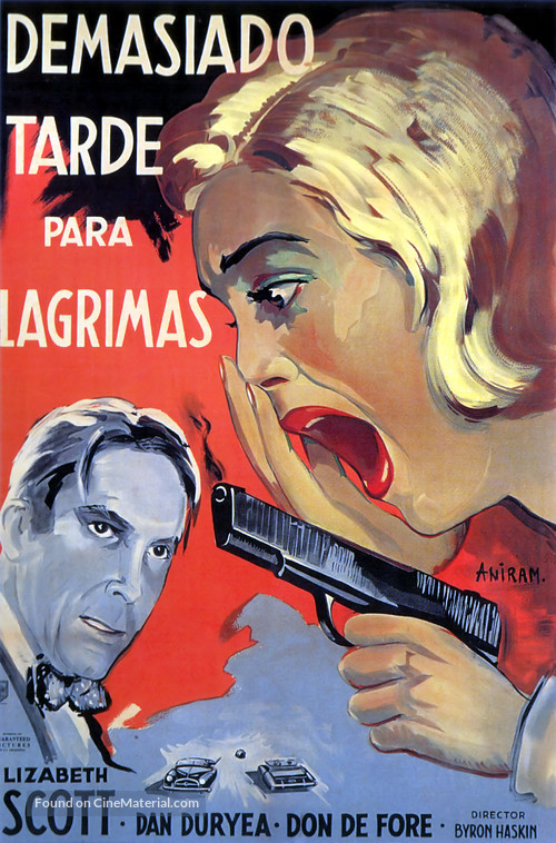 Too Late for Tears - Spanish Movie Poster