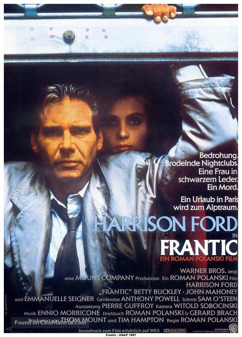 Frantic - German Movie Poster