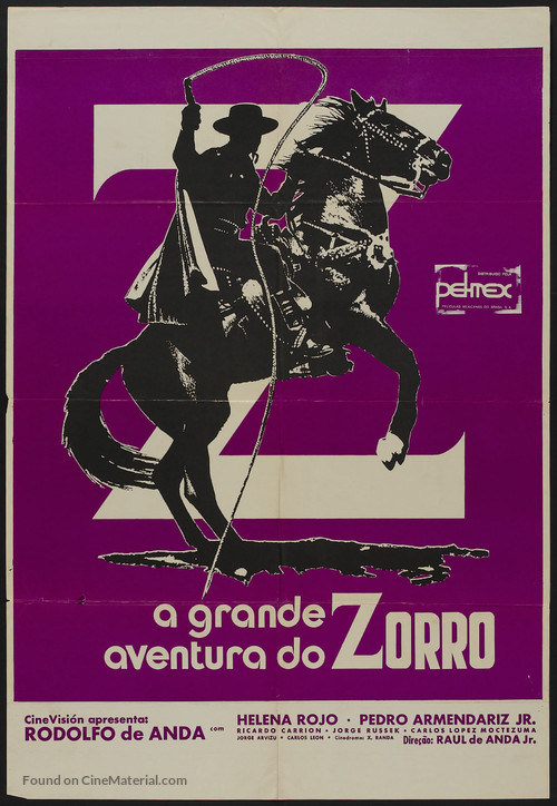 La gran aventura del Zorro - Brazilian Movie Poster