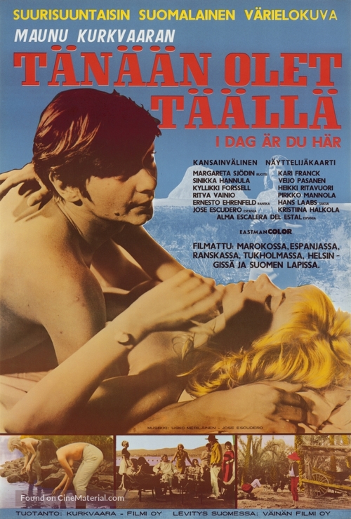 T&auml;n&auml;&auml;n olet t&auml;&auml;ll&auml; - Finnish Movie Poster