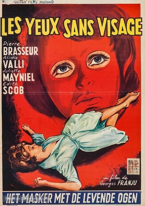 Les yeux sans visage - Belgian Movie Poster