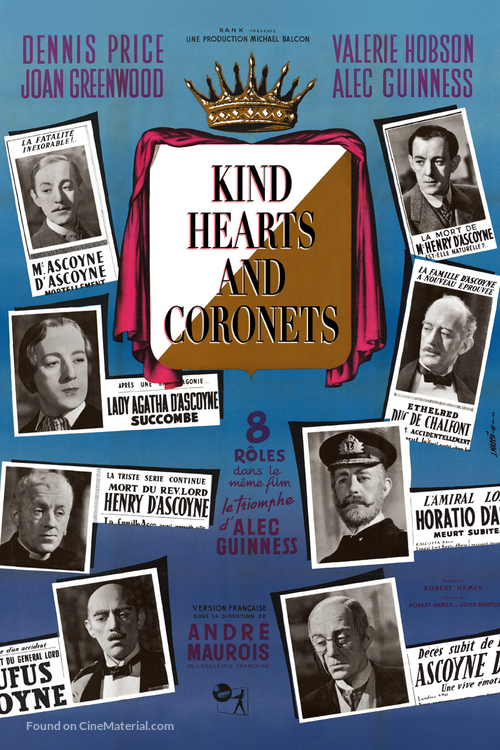 Kind Hearts and Coronets - French DVD movie cover