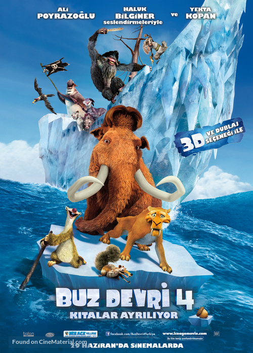 Ice Age: Continental Drift - Turkish Movie Poster