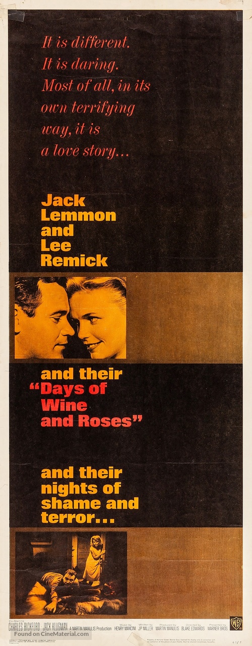 Days of Wine and Roses - Movie Poster