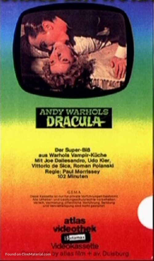 Blood for Dracula - German VHS movie cover