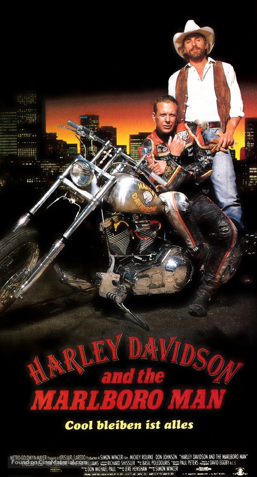 Harley Davidson and the Marlboro Man - German Movie Poster