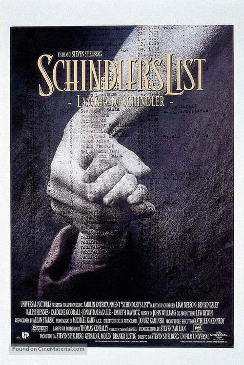 Schindler&#039;s List - Italian Movie Poster