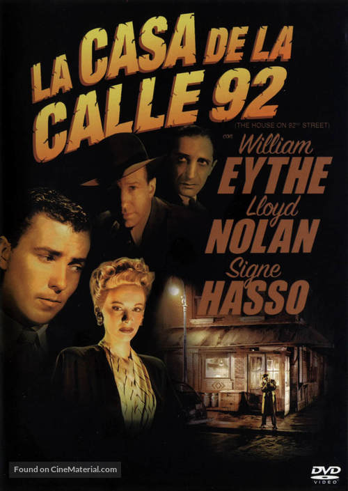 The House on 92nd Street - Spanish DVD movie cover