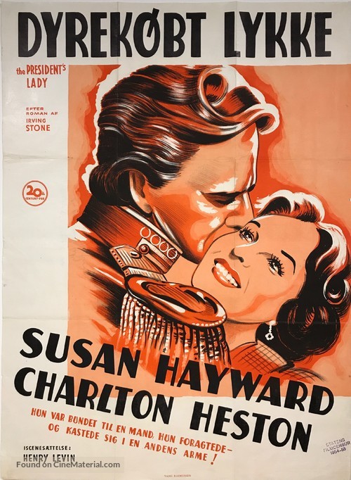 The President&#039;s Lady - Danish Movie Poster