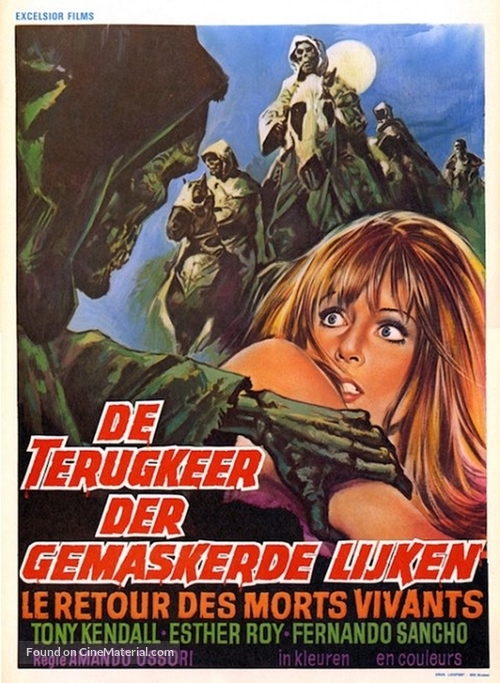 El ataque de los muertos sin ojos - Belgian Movie Poster