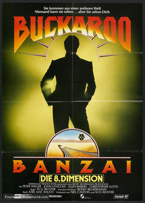 The Adventures of Buckaroo Banzai Across the 8th Dimension - German Movie Poster