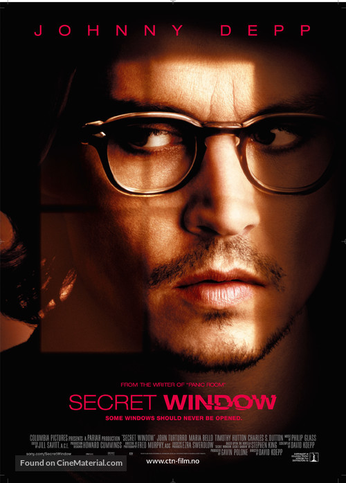 Secret Window - Norwegian Movie Poster