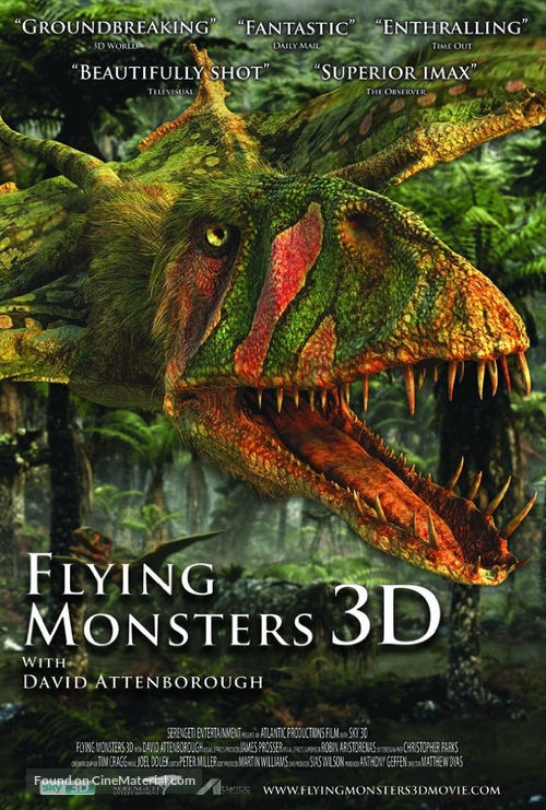 Flying Monsters 3D with David Attenborough - British Movie Poster