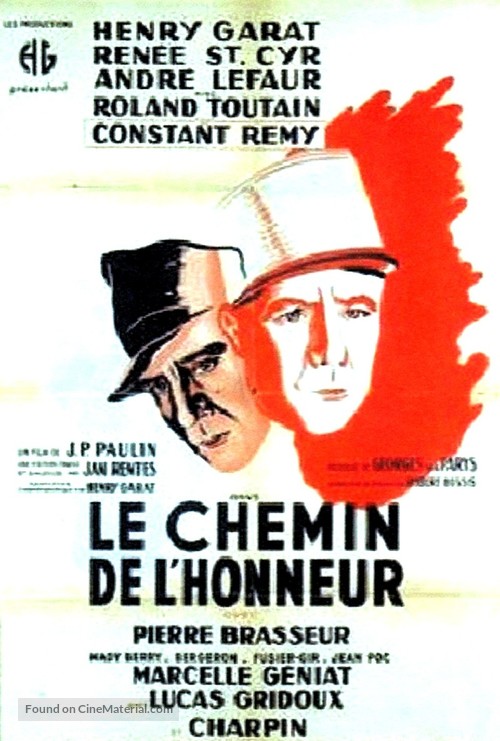 Le chemin de l&#039;honneur - French Movie Poster