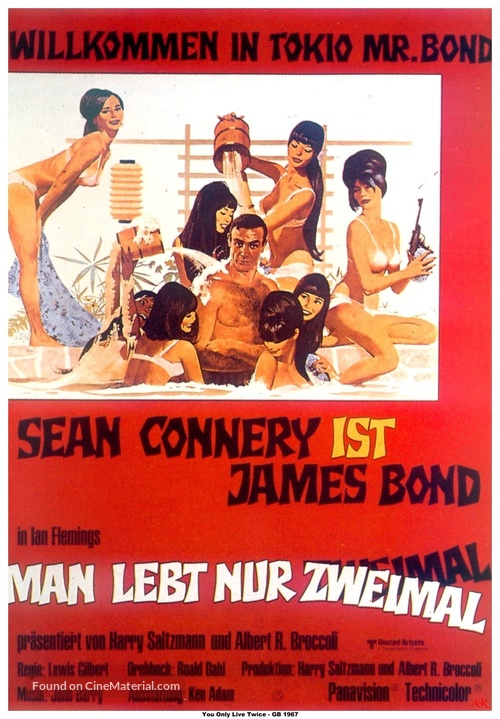 You Only Live Twice 1967 German Movie Poster