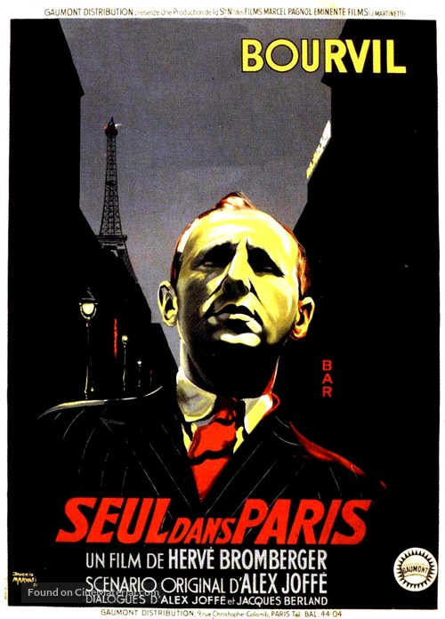 Seul dans Paris - French Movie Poster