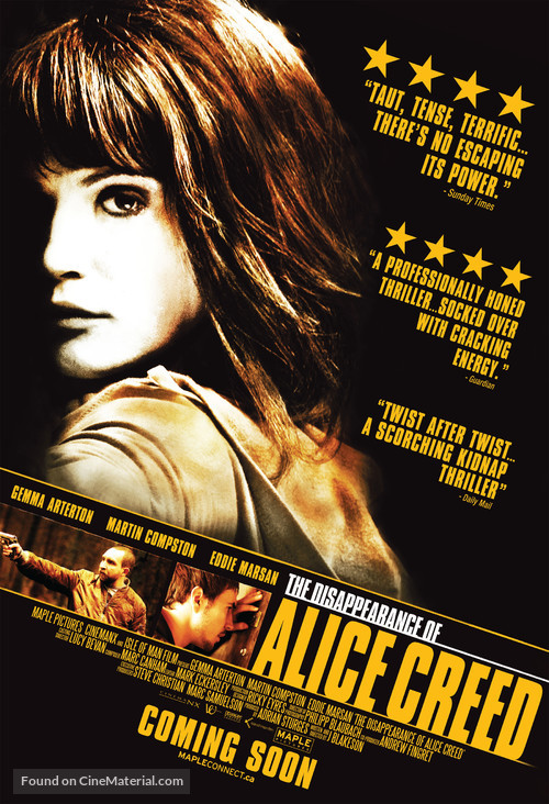The Disappearance of Alice Creed - Canadian Movie Poster