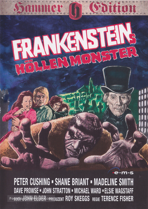 Frankenstein and the Monster from Hell - German DVD movie cover