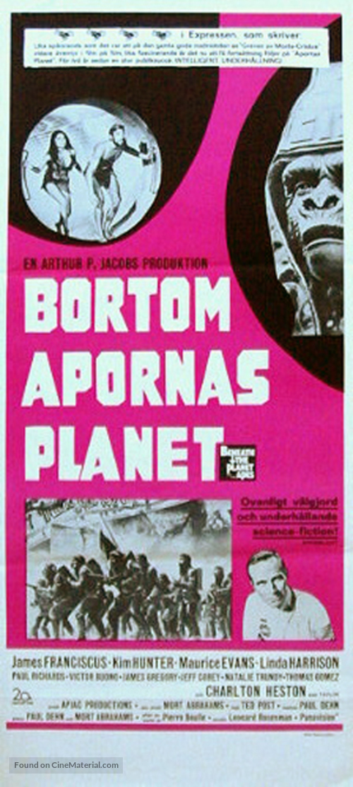 Beneath the Planet of the Apes - Swedish Movie Poster