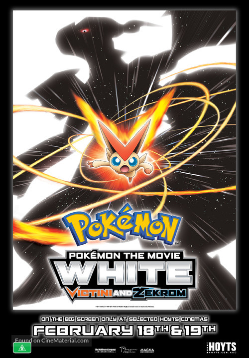 Pokemon the Movie: White - Victini and Zekrom - Australian Movie Poster