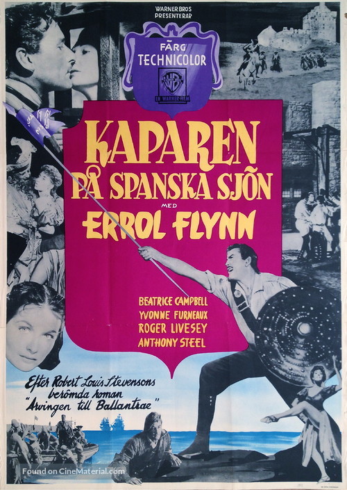 The Master of Ballantrae - Swedish Movie Poster