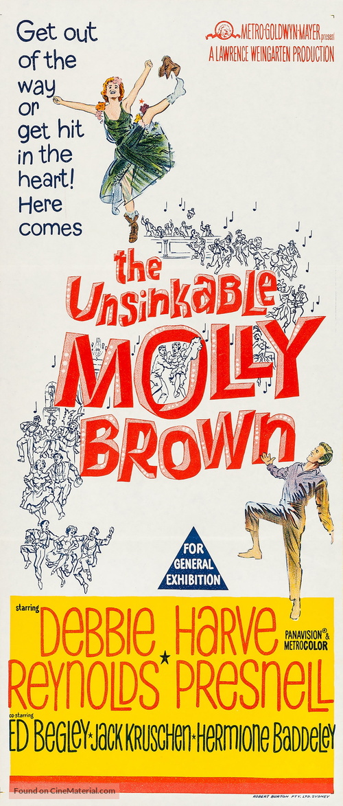 The Unsinkable Molly Brown - Australian Movie Poster