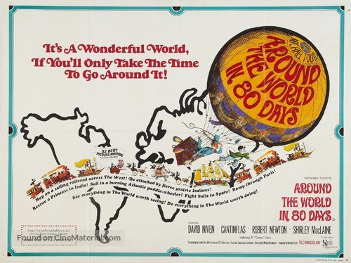 Around the World in Eighty Days - British Movie Poster