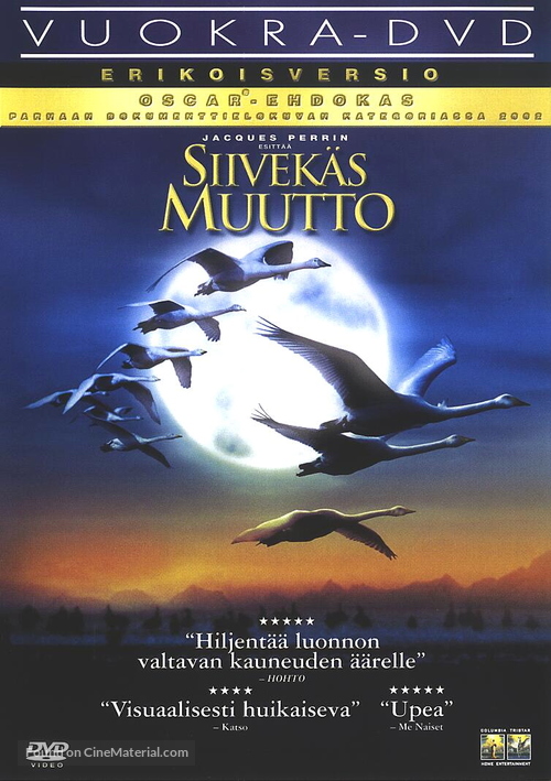 Le peuple migrateur - Finnish DVD movie cover