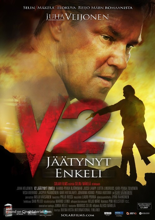 V2 - J&auml;&auml;tynyt enkeli - Finnish Movie Poster