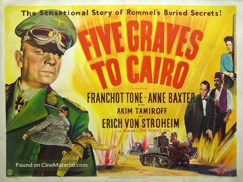 Five Graves to Cairo - British Movie Poster