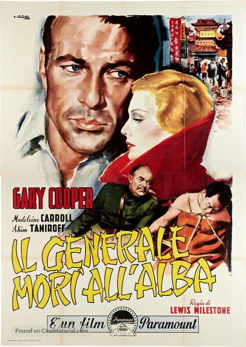 The General Died at Dawn - Italian Movie Poster