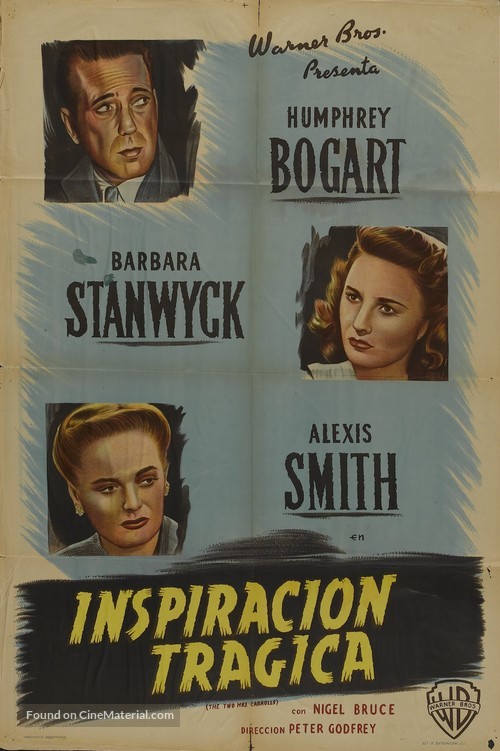 The Two Mrs. Carrolls - Argentinian Movie Poster