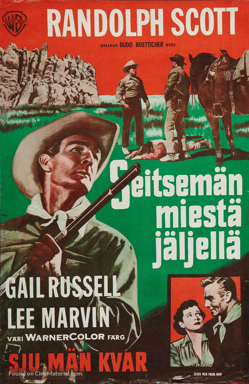 Seven Men from Now - Finnish Movie Poster