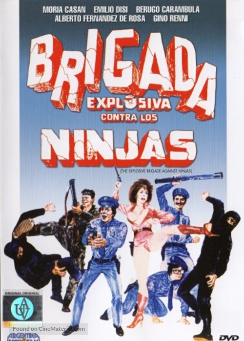 Brigada explosiva contra los ninjas - Argentinian DVD movie cover