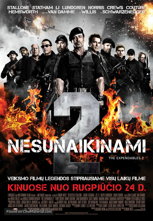 The Expendables 2 - Lithuanian Movie Poster