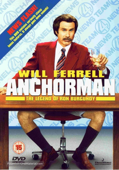 Anchorman: The Legend of Ron Burgundy - British DVD movie cover