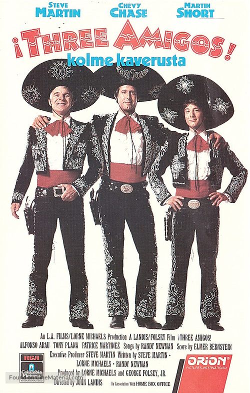 Three Amigos! - Finnish VHS movie cover